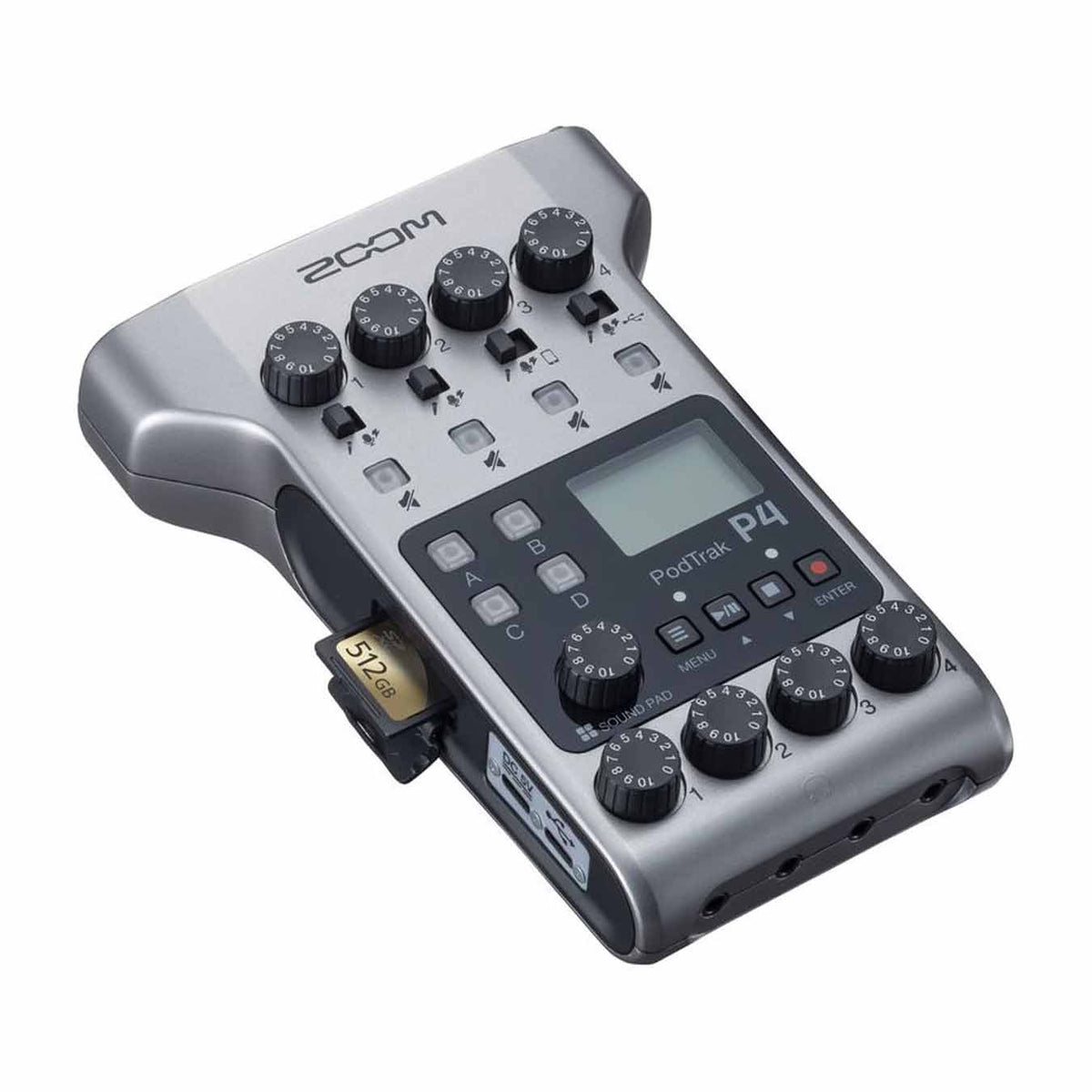 Zoom PodTrak P4 4-Input Podcast Recorder