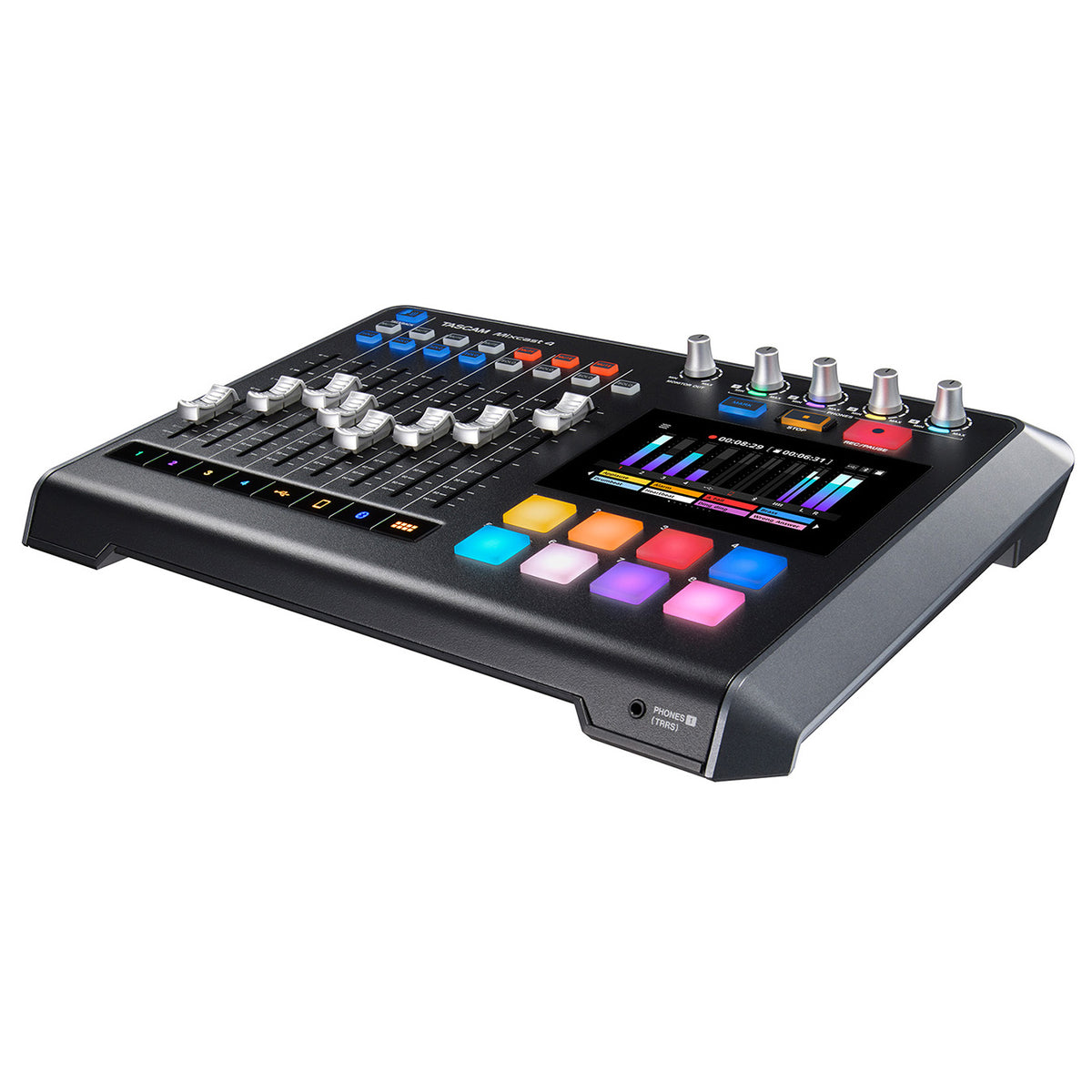 Tascam Mixcast 4 Podcast Mixer, Recorder, USB Audio Interface& Streamer