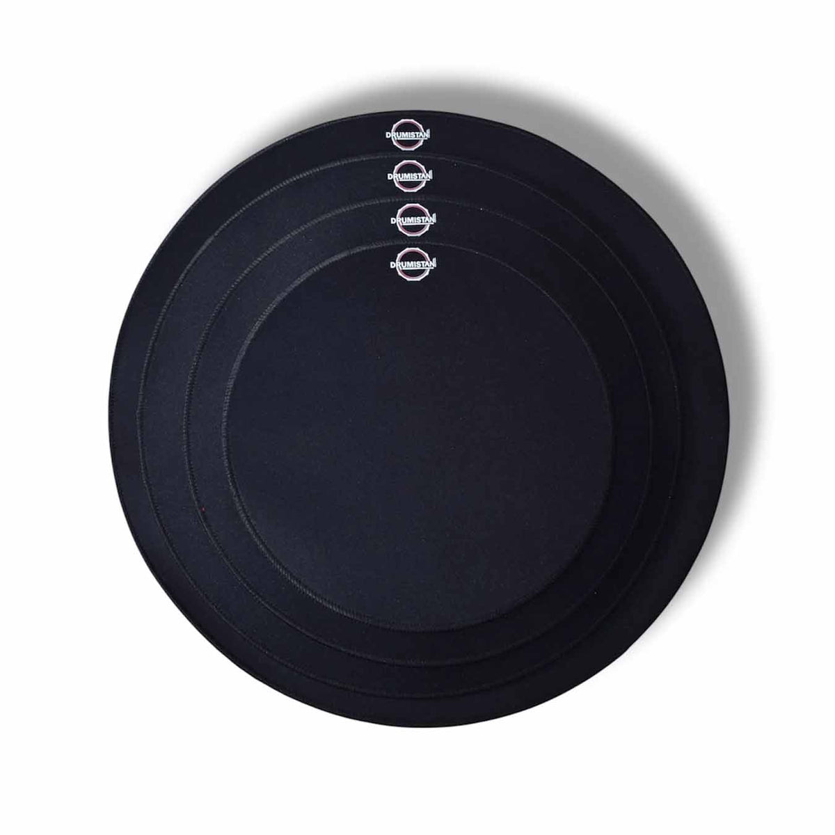 Drumistan Drum Mute Pad Kit, 9-Piece Black, Silent Training Set with Multiple Sizes (10,12,14,16) shell set + 3 cymbals set +