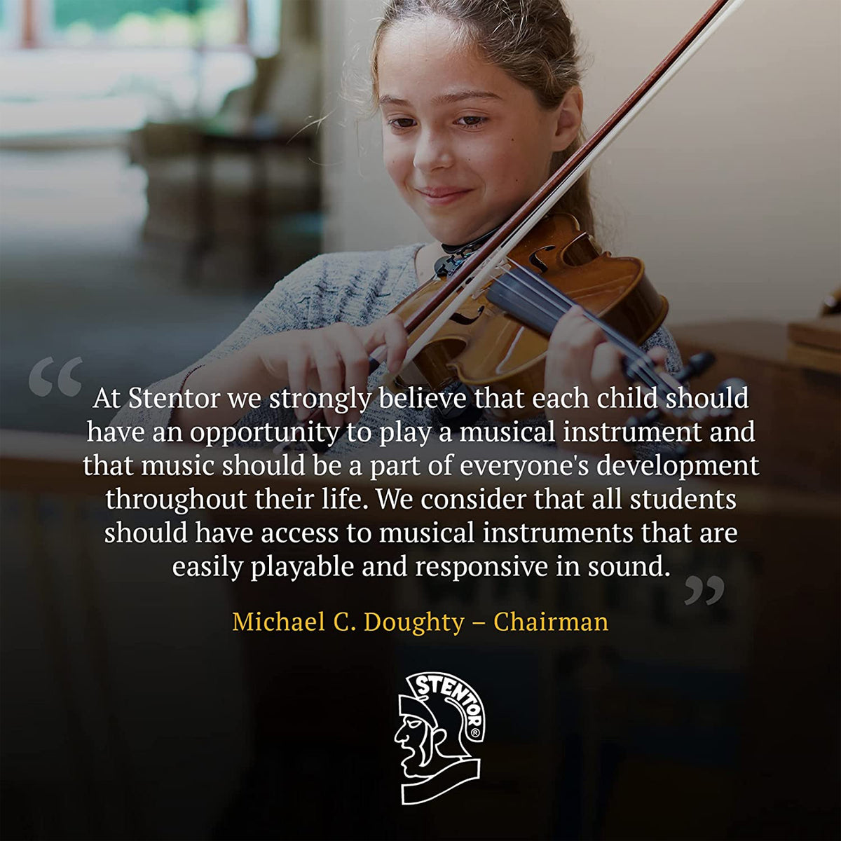 Stentor violin outfit 1400A2 with Bow and Box