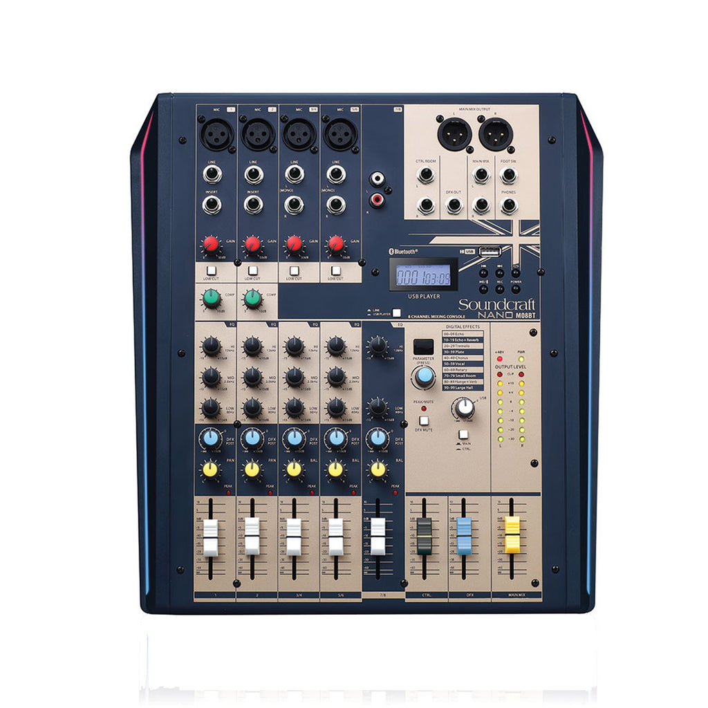 SOUNDCRAFT Nano M08BT 8-channel compact analog mixer supporting Bluetooth