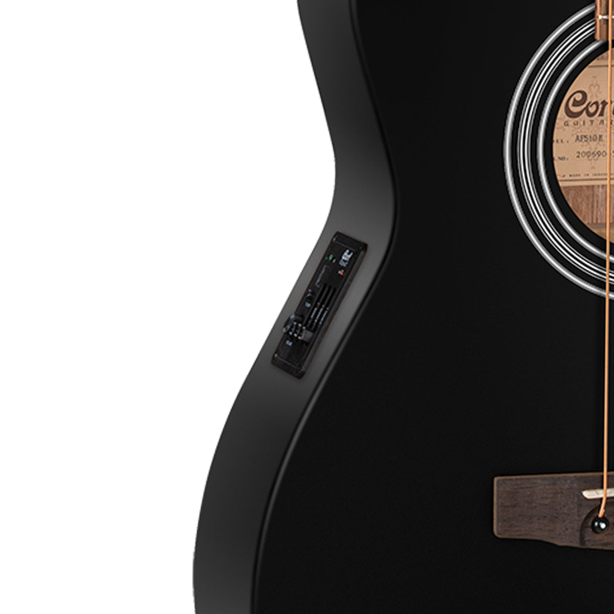 Cort AF510E Semi-Acoustic Guitar - Black Satin