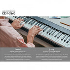 CASIO CDP-S160 BK 88-KEY DIGITAL PIANO with CS-470P Stand and Three pedal Unit