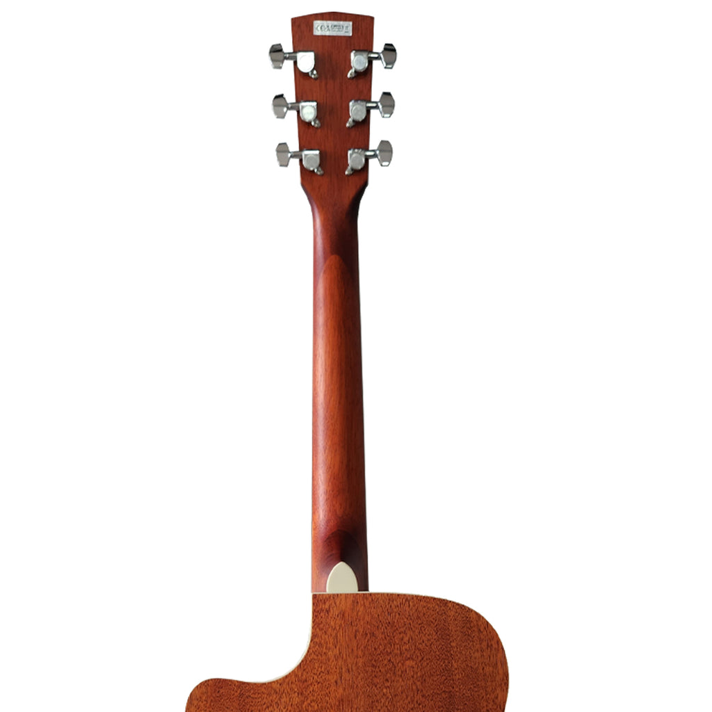 Cort AF500MCE Mahogany Cutaway Semi-Acoustic Guitar - Open Pore Mahogany