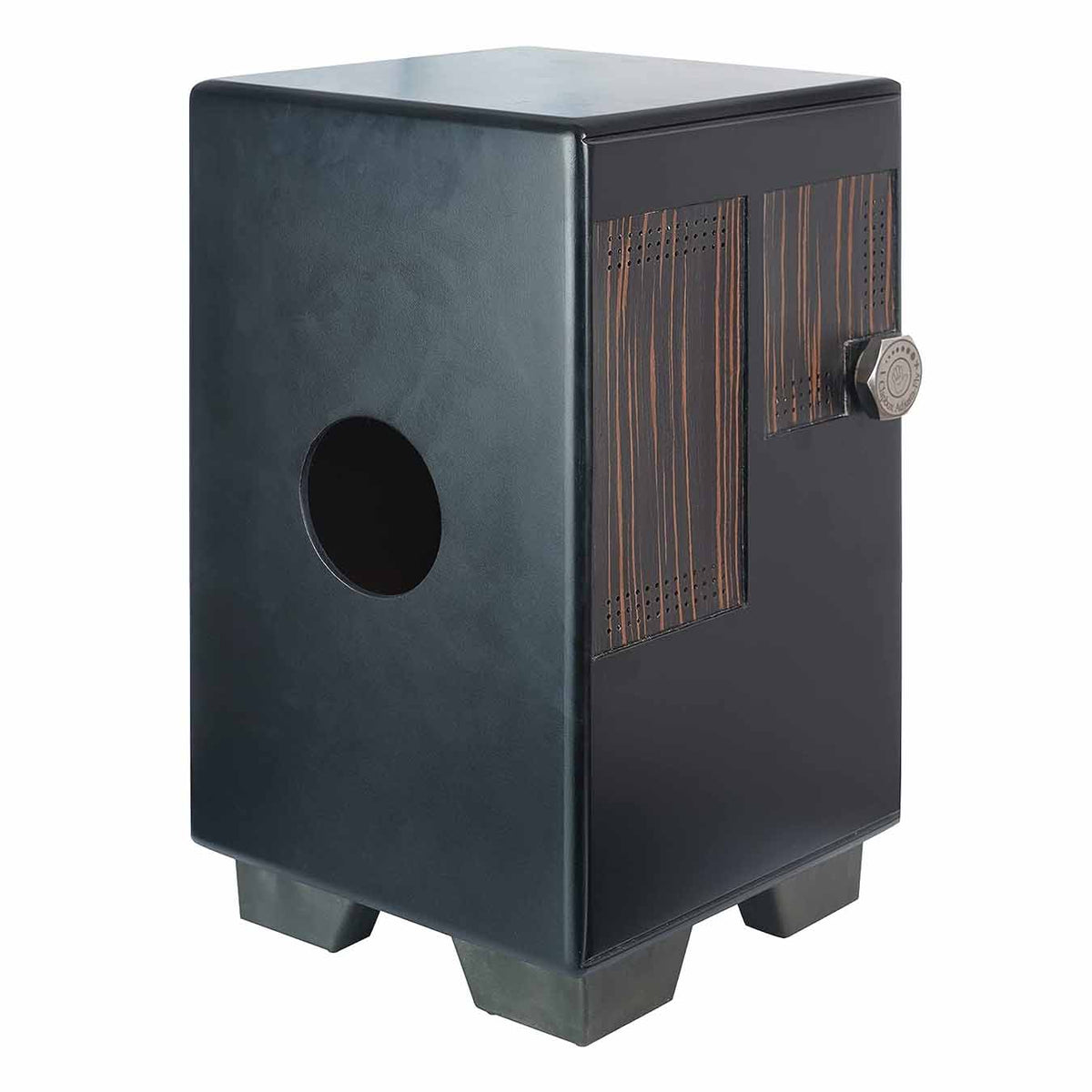 Clapbox CB50 PRO Cajon - (2 instruments in 1) with Side Bongos & Adjusta-Fly Advanced Adjustable Mechanism, Oak Wood- 3 Inter