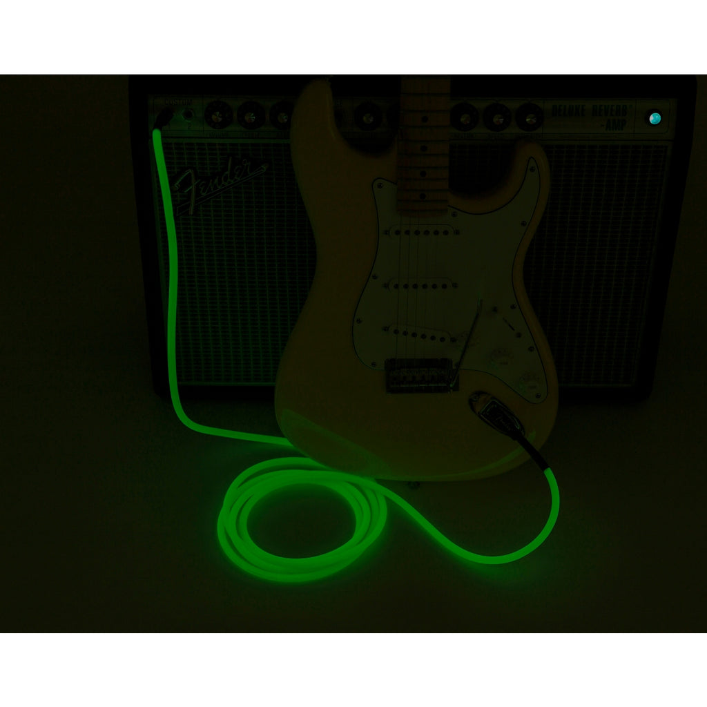 Fender PROFESSIONAL SERIES GLOW IN THE DARK CABLES - 3m - Green