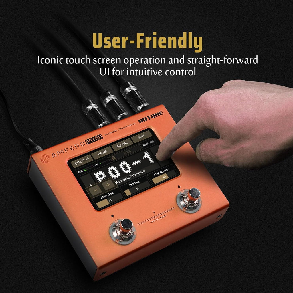 Hotone Ampero MINI Amp Modeler/Effects Processor MP-50 OR - ORANGE