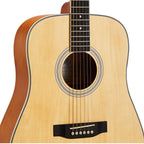 SX SD104K Dreadnought Acoustic Guitar Pack - Natural