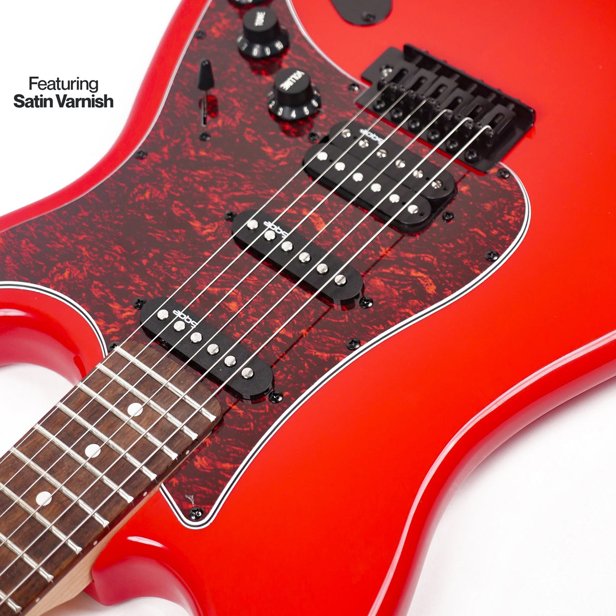 SQOE SEST230 HSS Electric Guitar - Red