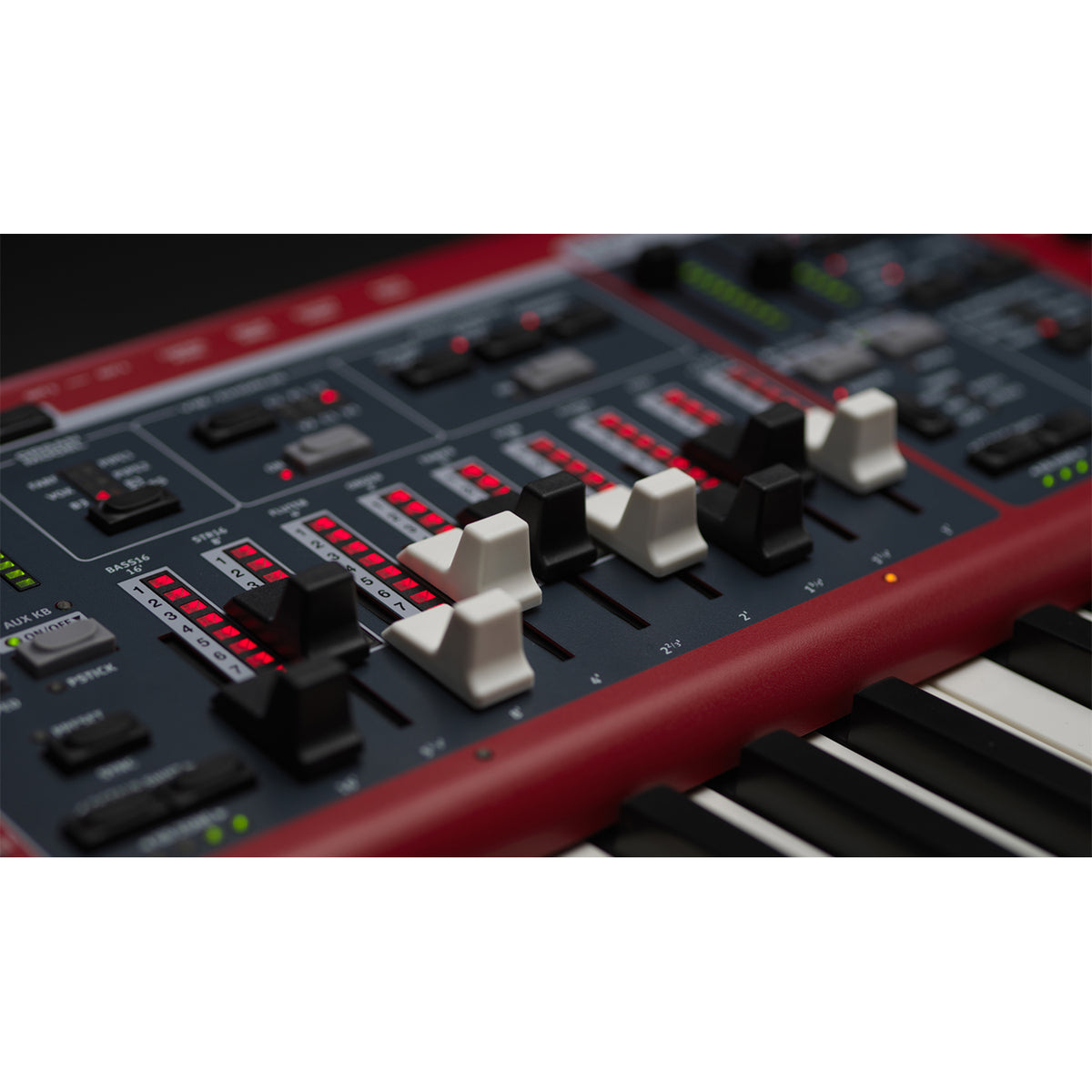 Nord Stage 4 88-key weighted triple sensor keybed with aftertouch and physical drawbars with LED