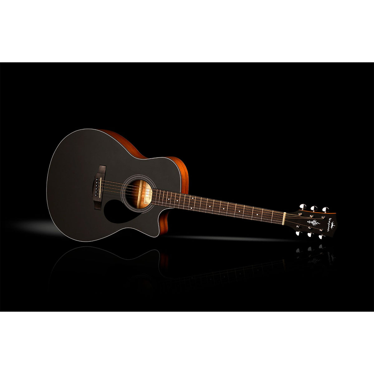 Kepma EAC-E Semi - Acoustic Guitar - Black Matt