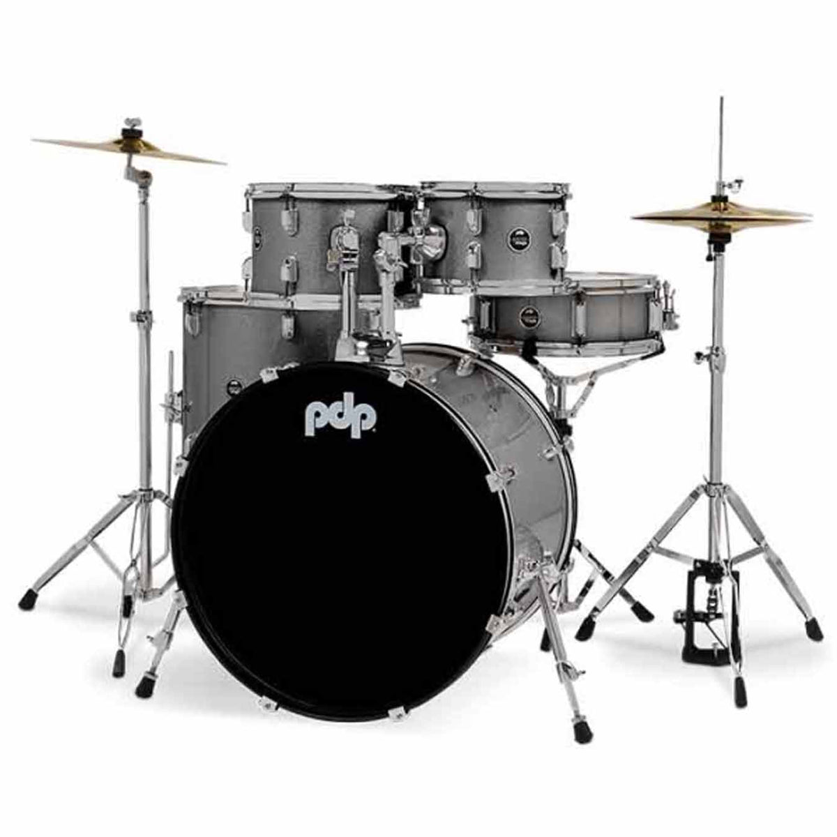 PDP PDCE2215KTSS Center Stage 5-Pieces Acoustic Drum Kit - Silver Sparkle