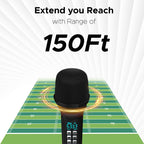 DIGIMORE UHF Wireless Microphone System with in-Built Sound Card | Voice Change, Echo, Bass Etc. | 150ft Range | for House Pa