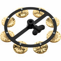 Meinl Artists Blog More 5 + 1 Headliner® Series 5\" Hihat Tambourine, Single Row, Hammered Brass Jingles - HTHH1B-BK