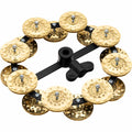 Meinl Artists Blog More 5 + 1 Headliner® Series 5\" Hihat Tambourine, Dual Row, Hammered Brass Jingles - HTHH2B-BK