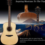 Bromo BAT1 Dreadnought Acoustic Guitar-Natural