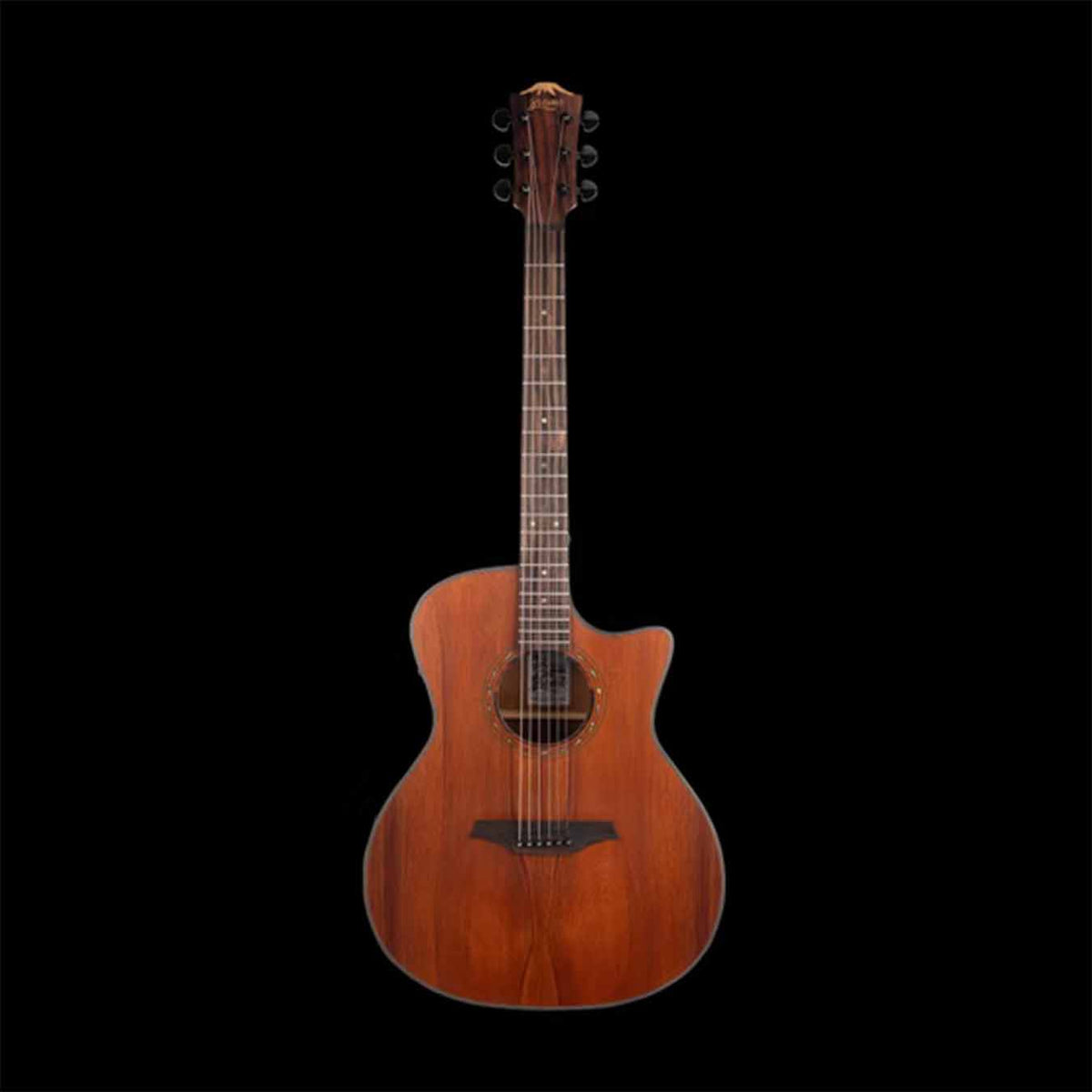 Bromo BAT2MCE Auditorium Semi Acoustic Guitar-Natural