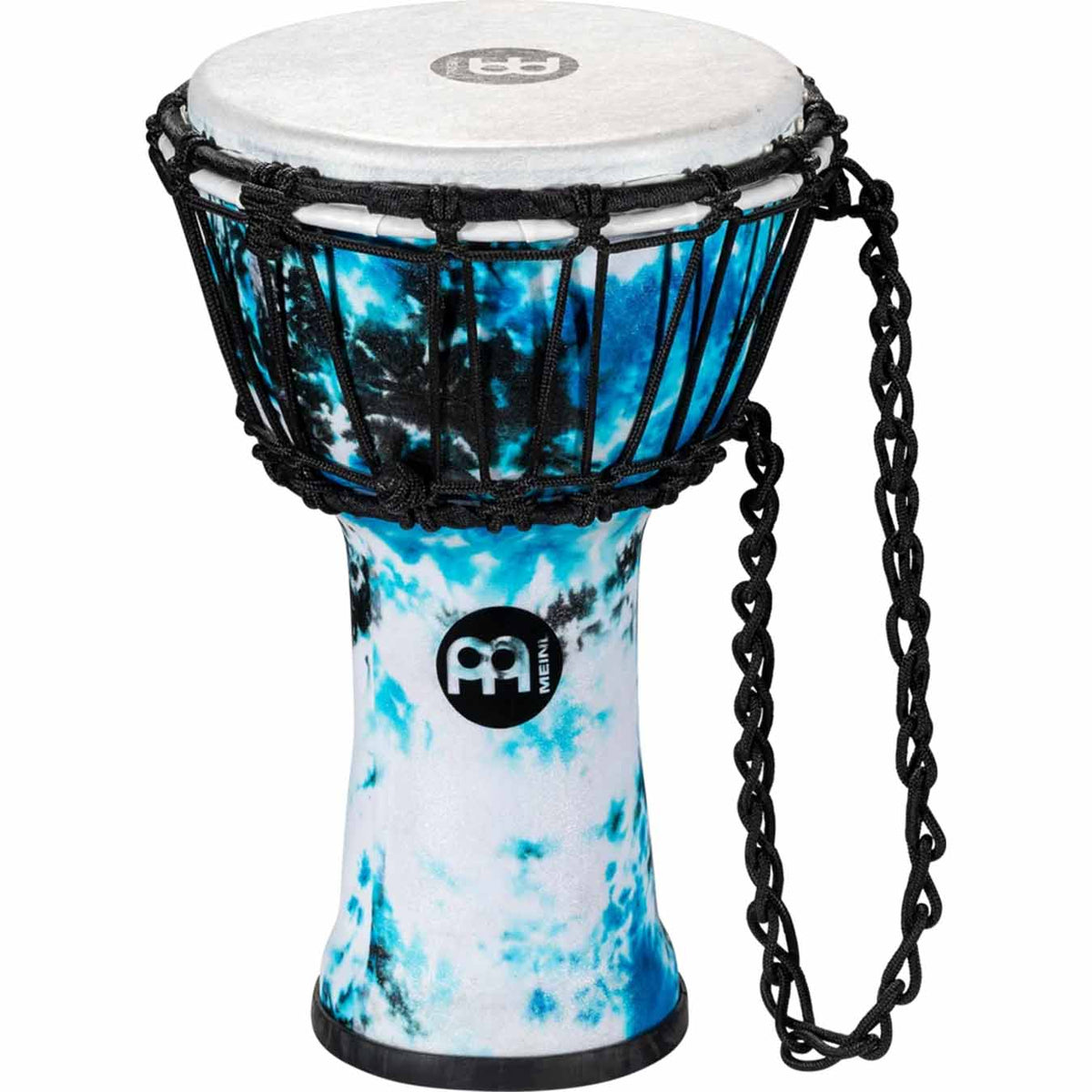 Meinl Jr. Series 7 inch Synthetic Djembe, Galactic Blue Tie Dye - JRD-GB