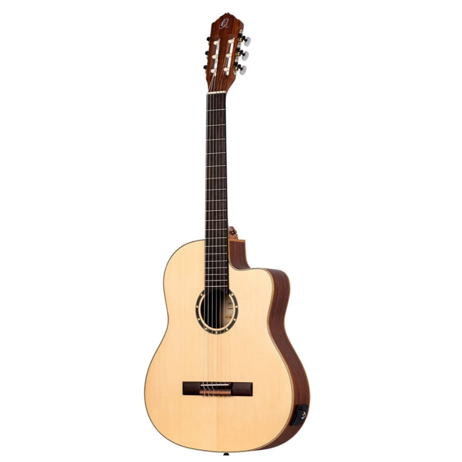 Ortega RCE125SN Family Series Spruce-Mahogany Full Size Electro Acoustic Classical Guitar - Natural