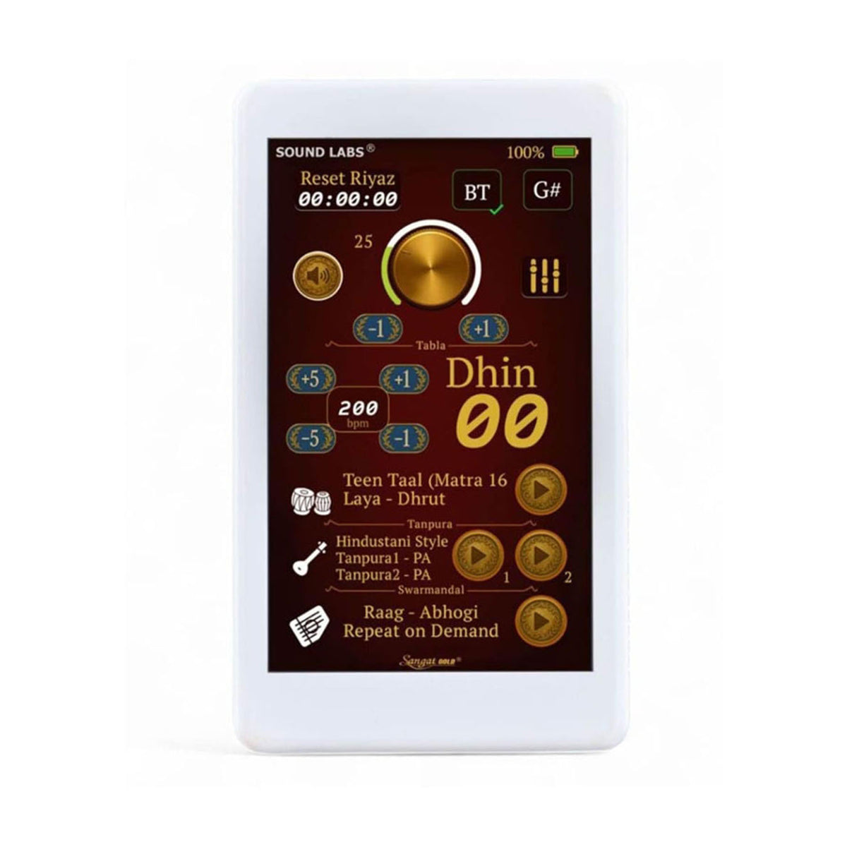 Sangat Gold Electronic Tabla with Tanpura and Swarmandal