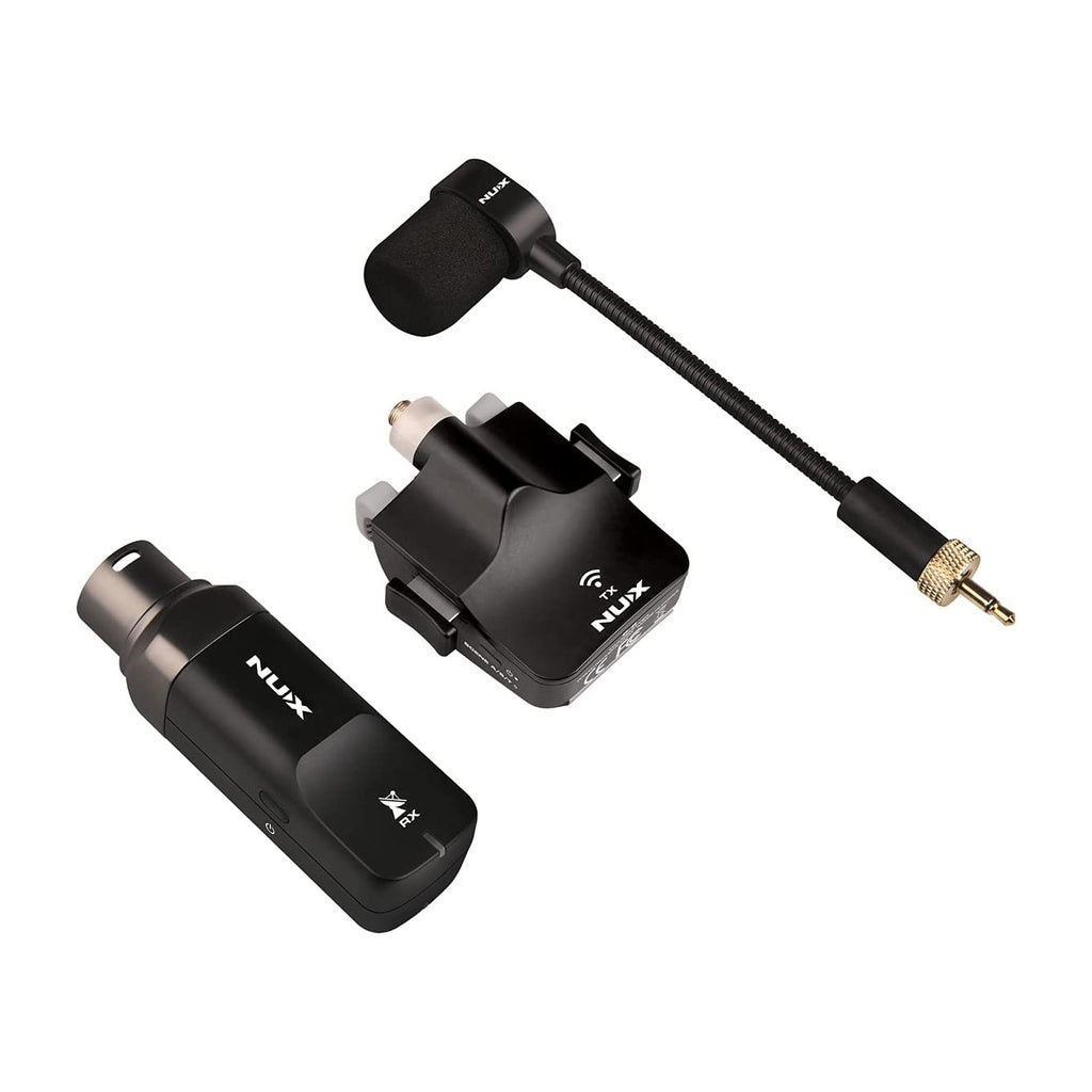 NUX B-6 Saxophone Wireless System with Charging Case,Operation Range of 20 Meters,High-Resolution 24- bit/44.1kHz Audio,2.4GH