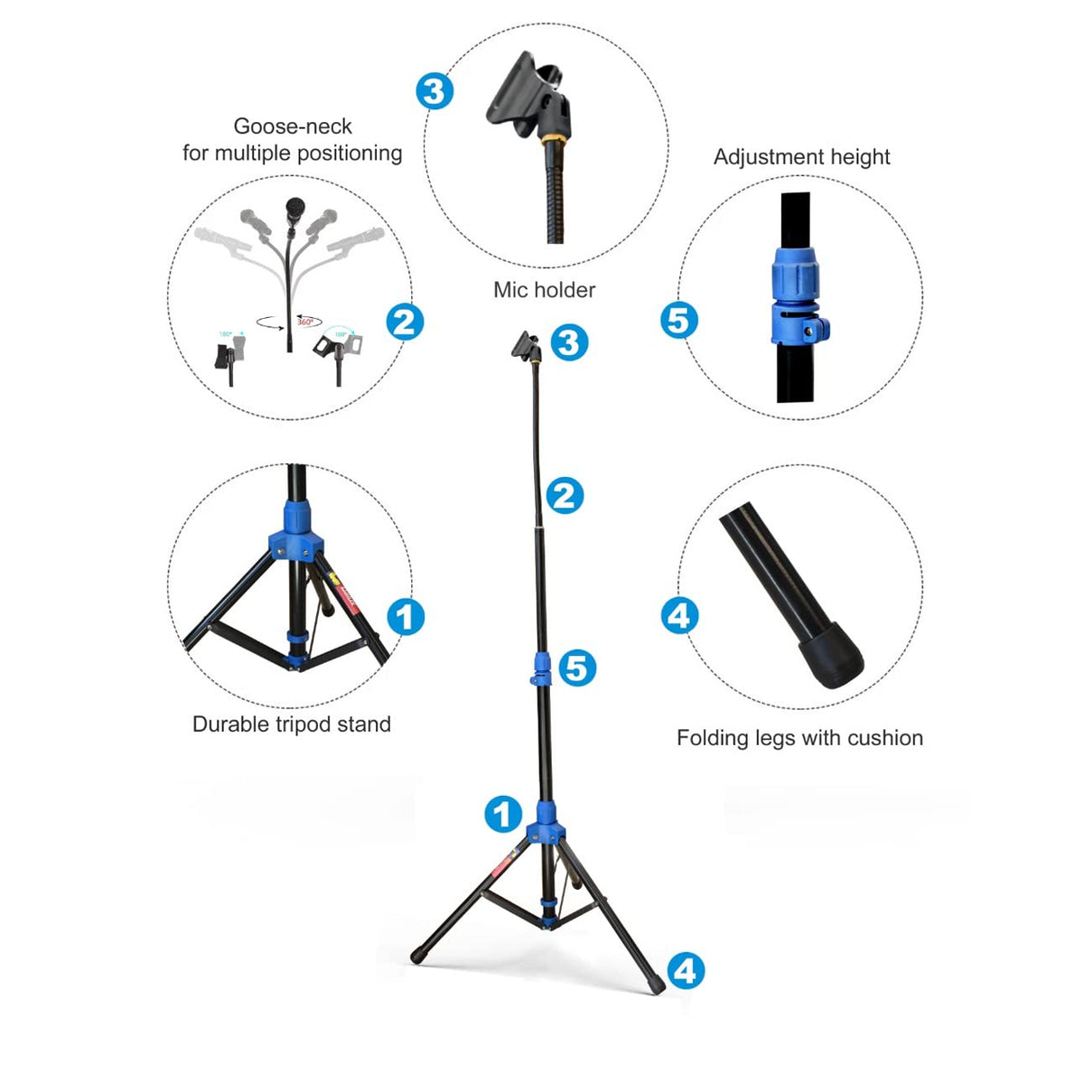 Galux GMP-610 Gooseneck Mic Stand