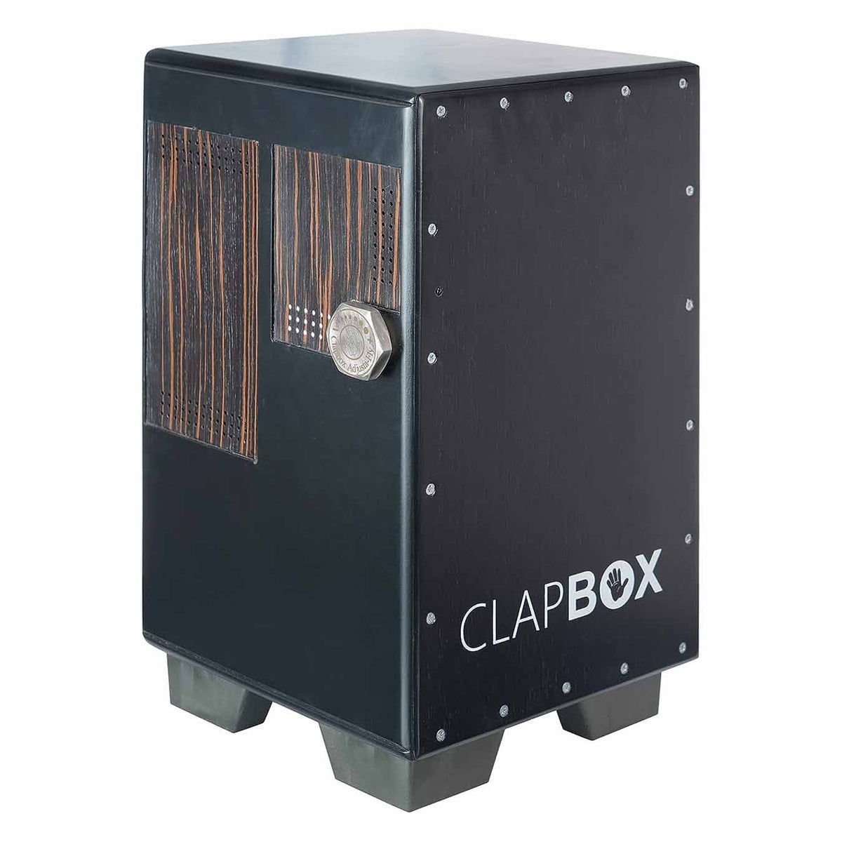 Clapbox CB50 PRO Cajon - (2 instruments in 1) with Side Bongos & Adjusta-Fly Advanced Adjustable Mechanism, Oak Wood- 3 Inter