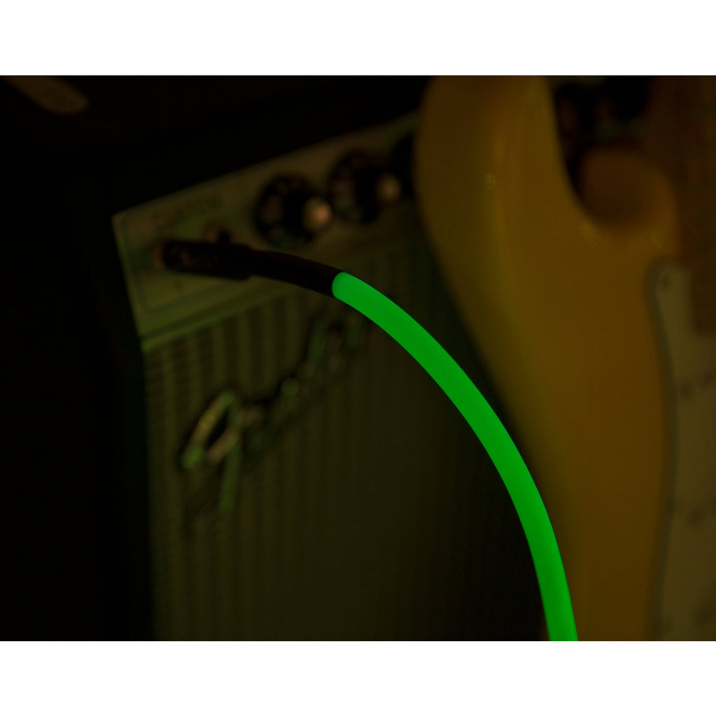 Fender PROFESSIONAL SERIES GLOW IN THE DARK CABLES - 3m - Green