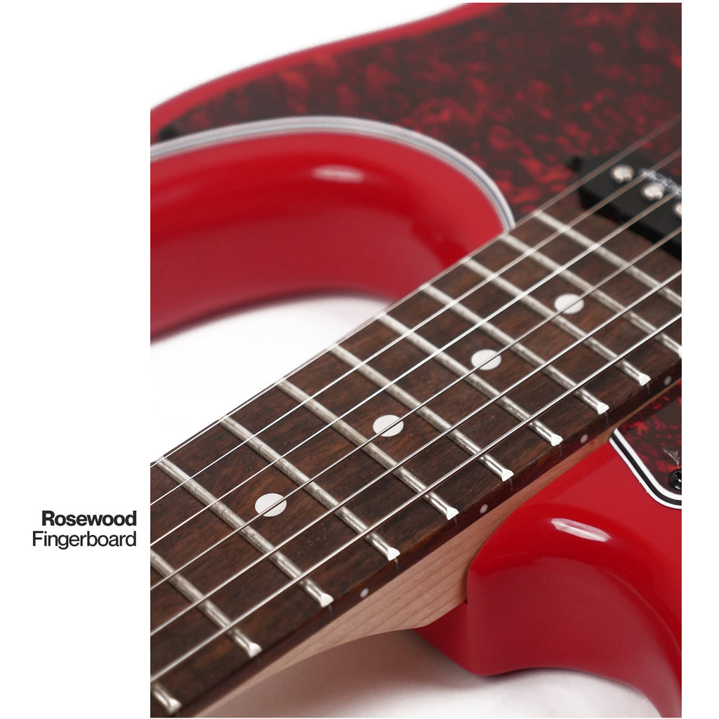 SQOE SEST230 HSS Electric Guitar - Red