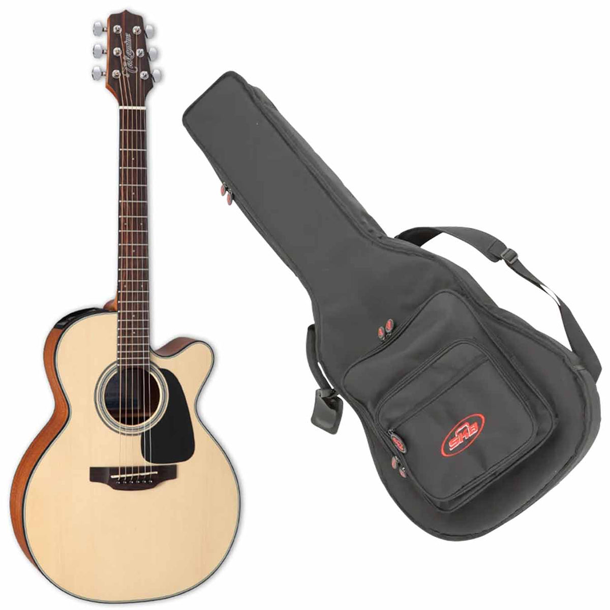 Takamine GX18CE NS Electro Acoustic Guitar - Natural With SKB GB-18 Gig Bag
