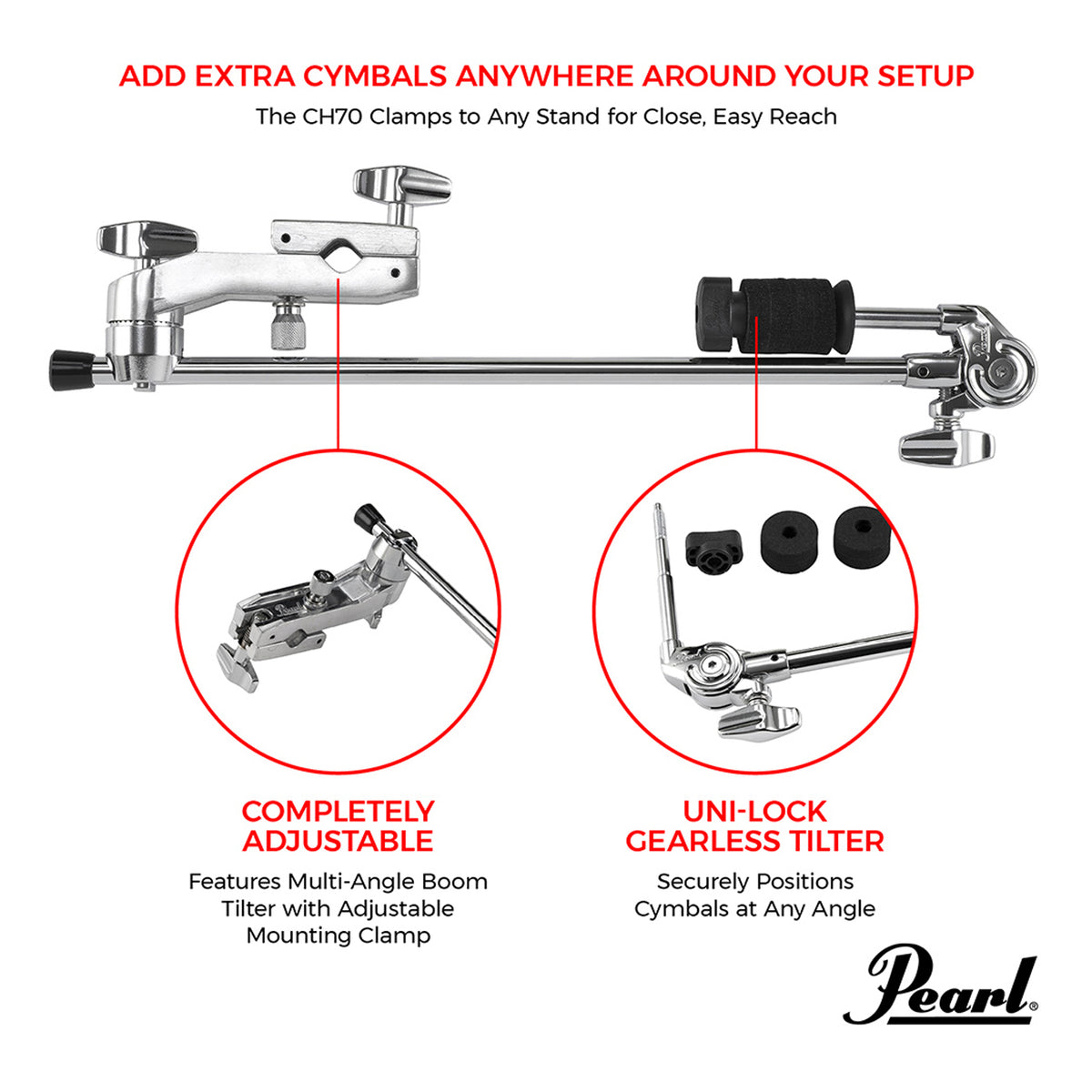 Pearl CH70 Boom Cymbal Holder