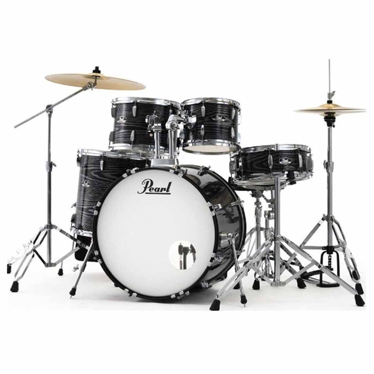 Pearl Roadshow RS525SC 5 Pcs Acoustic Drum Set -Midnight Chrome Vortex