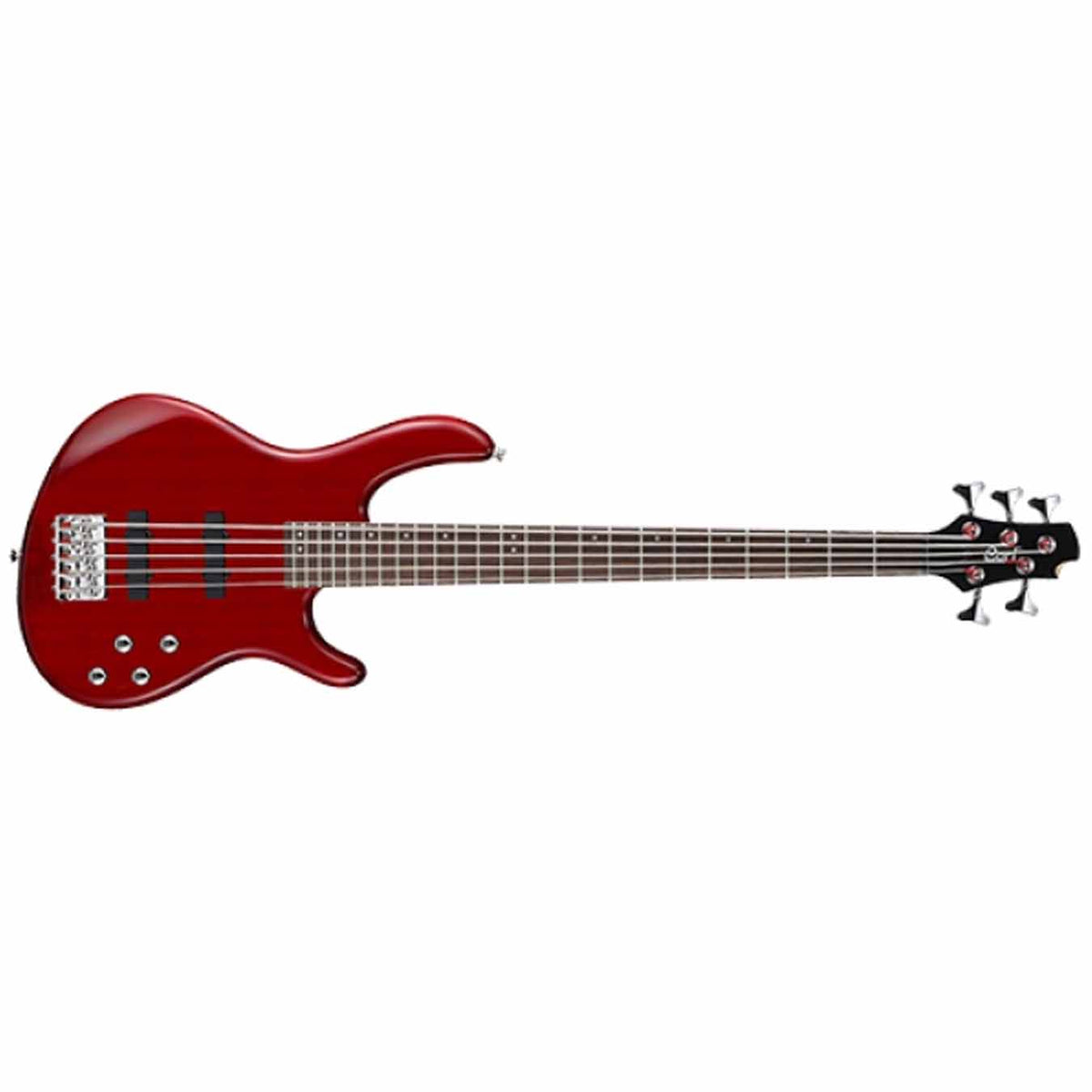 Cort Action Bass V Plus 5 String Electric Guitar - Trans Red