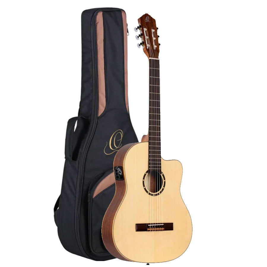 Ortega RCE125SN Family Series Spruce-Mahogany Full Size Electro Acoustic Classical Guitar - Natural