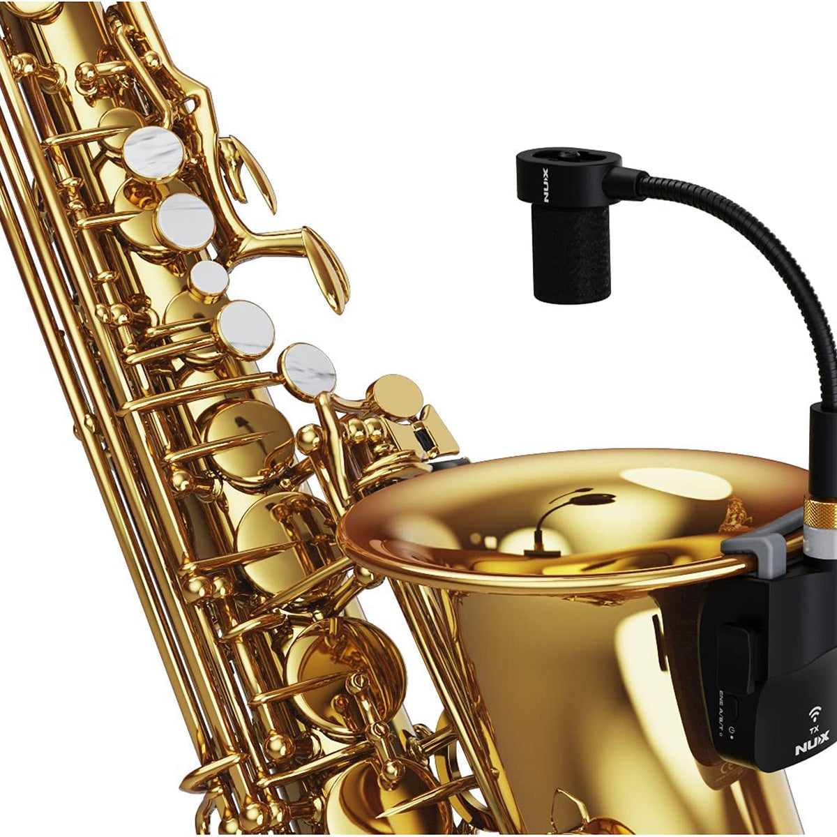 NUX B-6 Saxophone Wireless System with Charging Case,Operation Range of 20 Meters,High-Resolution 24- bit/44.1kHz Audio,2.4GH