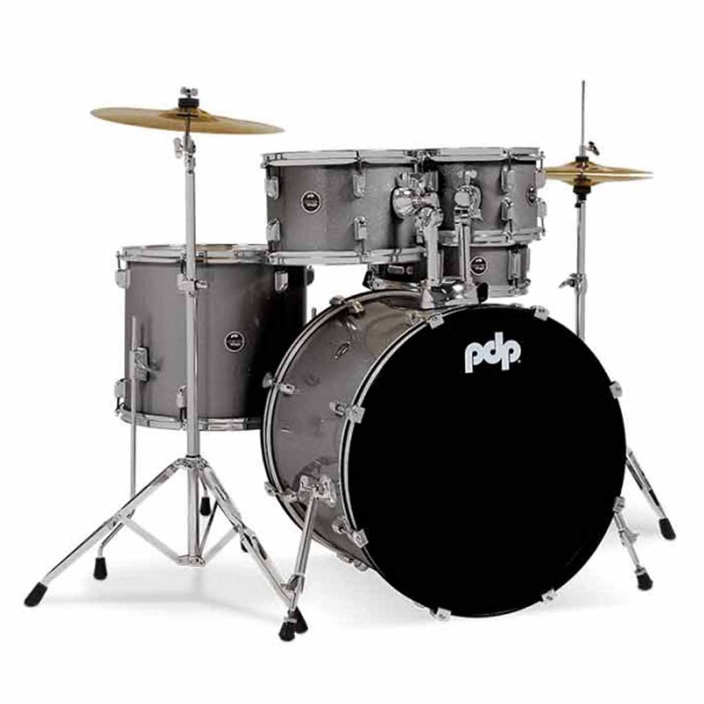 PDP PDCE2215KTSS Center Stage 5-Pieces Acoustic Drum Kit - Silver Sparkle