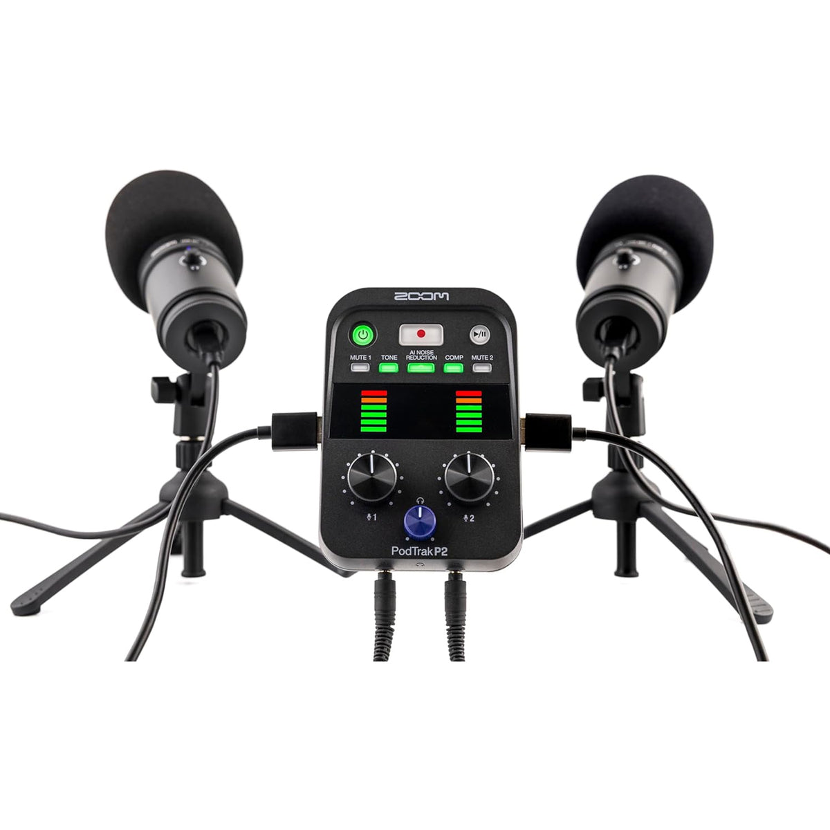 Zoom PodTrak P2 Dual USB Mic Recorder for Podcasters
