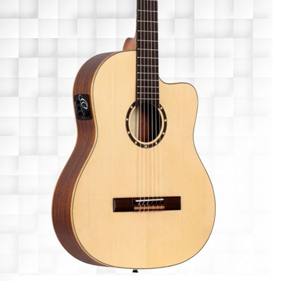 Ortega RCE125SN Family Series Spruce-Mahogany Full Size Electro Acoustic Classical Guitar - Natural