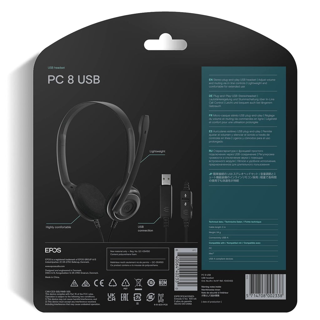 Sennheiser EPOS PC 8 USB Headphone with mic