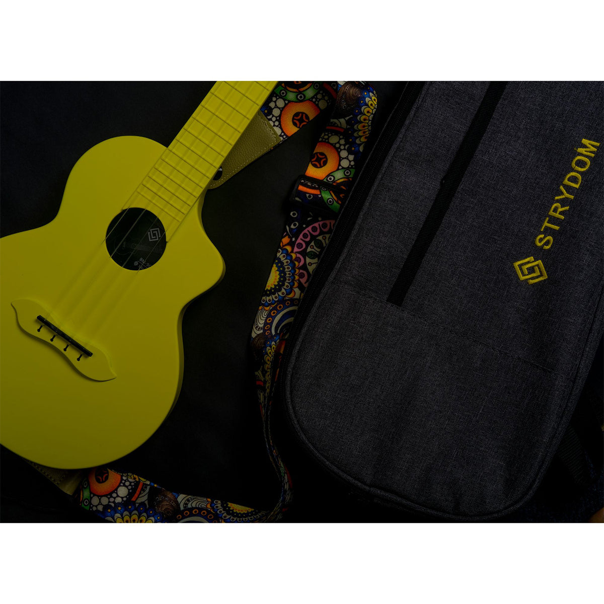 Strydom Concert BM-9C (STC1) Carbon Fiber Travel Ukulele- Neon