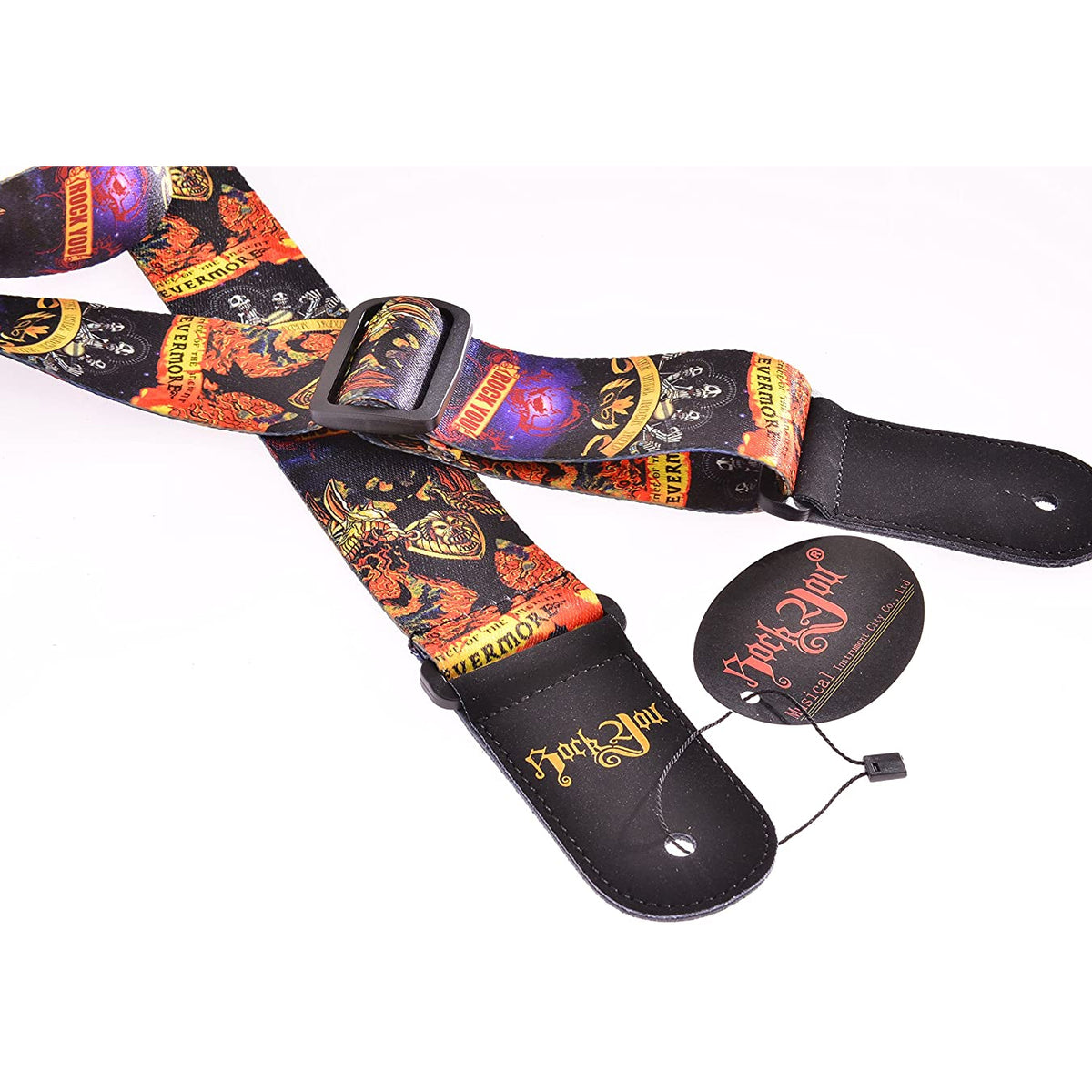 Irin Rockyou woven Guitar Strap for Acoustic Electric & Bass Guitars / heavy metal pattern